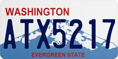 WA license plate ATX5217
