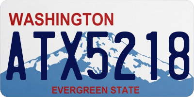 WA license plate ATX5218