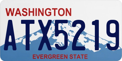 WA license plate ATX5219
