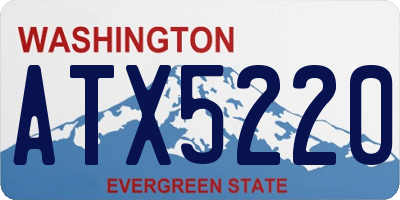 WA license plate ATX5220