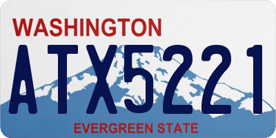 WA license plate ATX5221