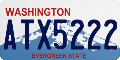 WA license plate ATX5222