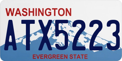 WA license plate ATX5223