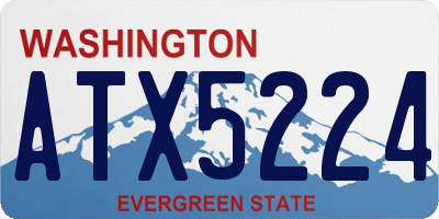 WA license plate ATX5224