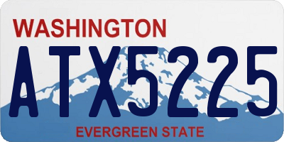 WA license plate ATX5225