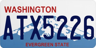 WA license plate ATX5226
