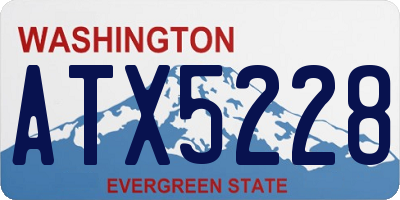 WA license plate ATX5228