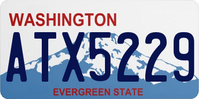 WA license plate ATX5229