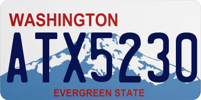 WA license plate ATX5230