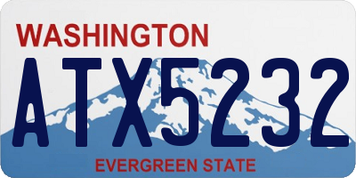 WA license plate ATX5232