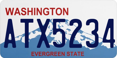 WA license plate ATX5234