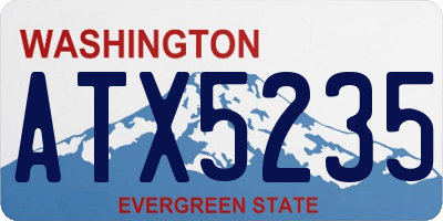 WA license plate ATX5235