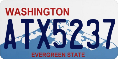 WA license plate ATX5237