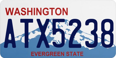 WA license plate ATX5238