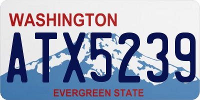 WA license plate ATX5239
