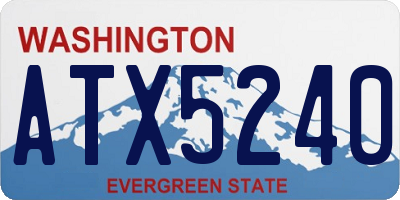 WA license plate ATX5240