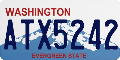 WA license plate ATX5242