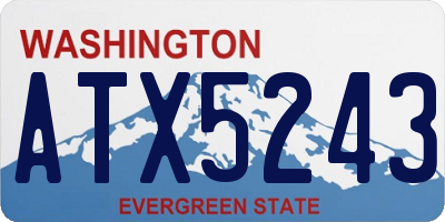 WA license plate ATX5243