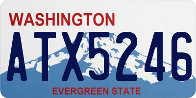 WA license plate ATX5246