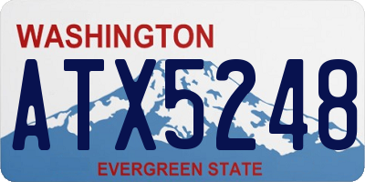 WA license plate ATX5248