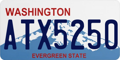 WA license plate ATX5250