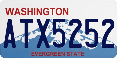 WA license plate ATX5252