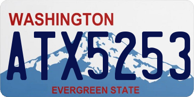 WA license plate ATX5253