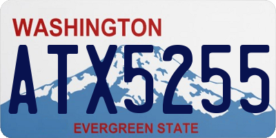 WA license plate ATX5255