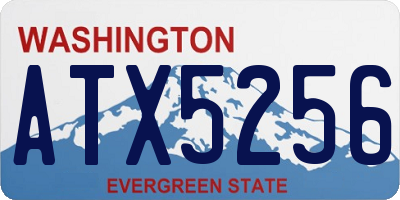 WA license plate ATX5256