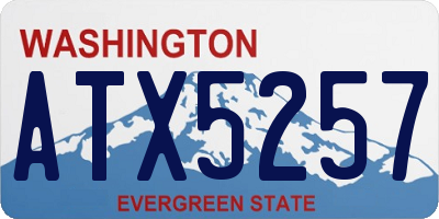 WA license plate ATX5257