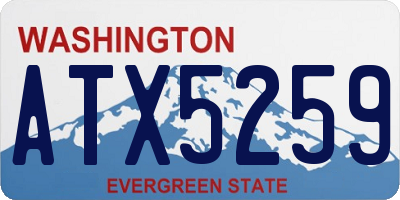WA license plate ATX5259