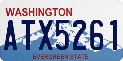 WA license plate ATX5261