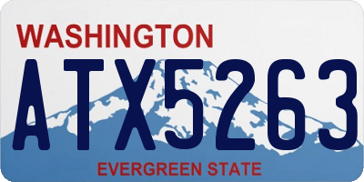 WA license plate ATX5263