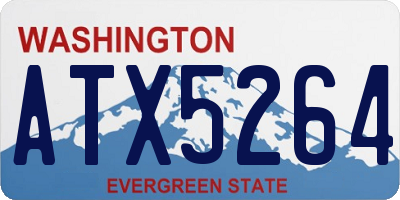 WA license plate ATX5264