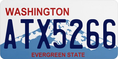 WA license plate ATX5266