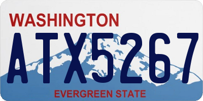 WA license plate ATX5267