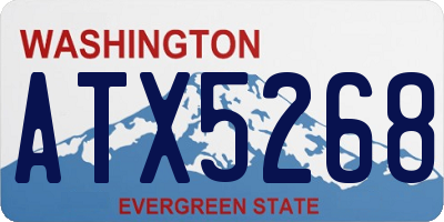 WA license plate ATX5268