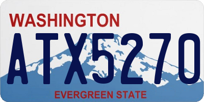 WA license plate ATX5270