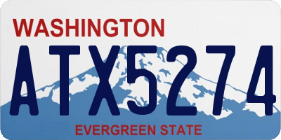 WA license plate ATX5274