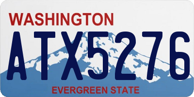 WA license plate ATX5276