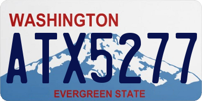 WA license plate ATX5277
