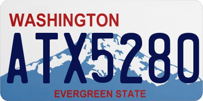 WA license plate ATX5280