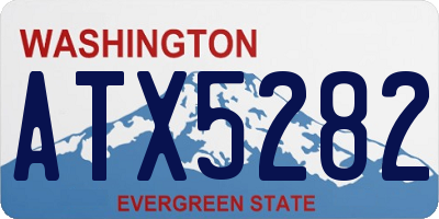 WA license plate ATX5282