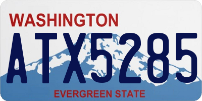 WA license plate ATX5285