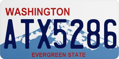 WA license plate ATX5286