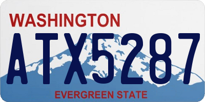 WA license plate ATX5287