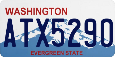 WA license plate ATX5290