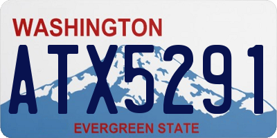 WA license plate ATX5291