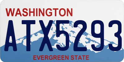 WA license plate ATX5293