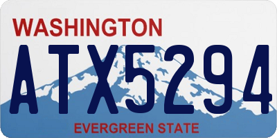 WA license plate ATX5294